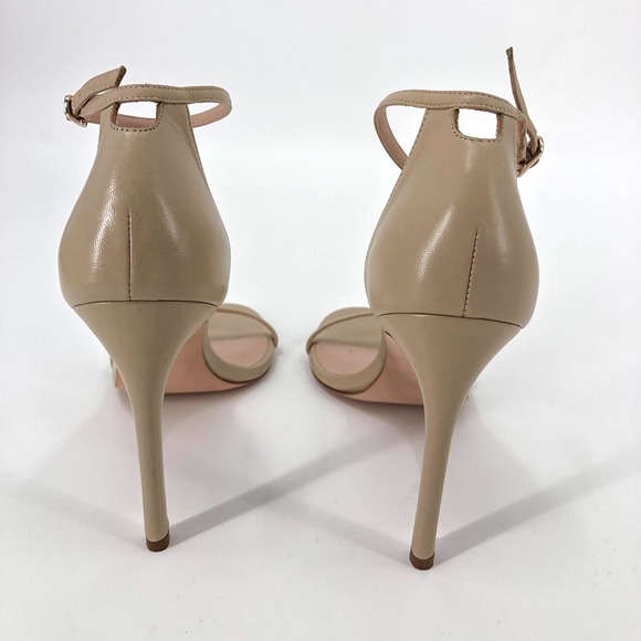 Stuart Weitzman Nudistsong Strap Bambina Leather Open Toe Ankle Sandals Size 9.5 - Picture 7 of 9
